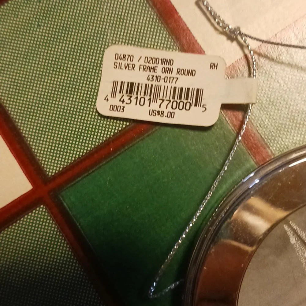 Restoration Hardware Silver Round 2.25x2.25 